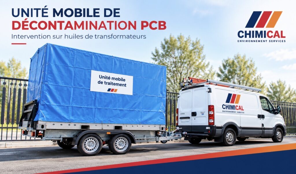 Unité mobile CHIMICAL de décontamination PCB des huiles de transformateurs