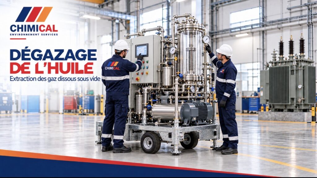 Dégazage de l'huile : extraction des gaz dissous sous vide